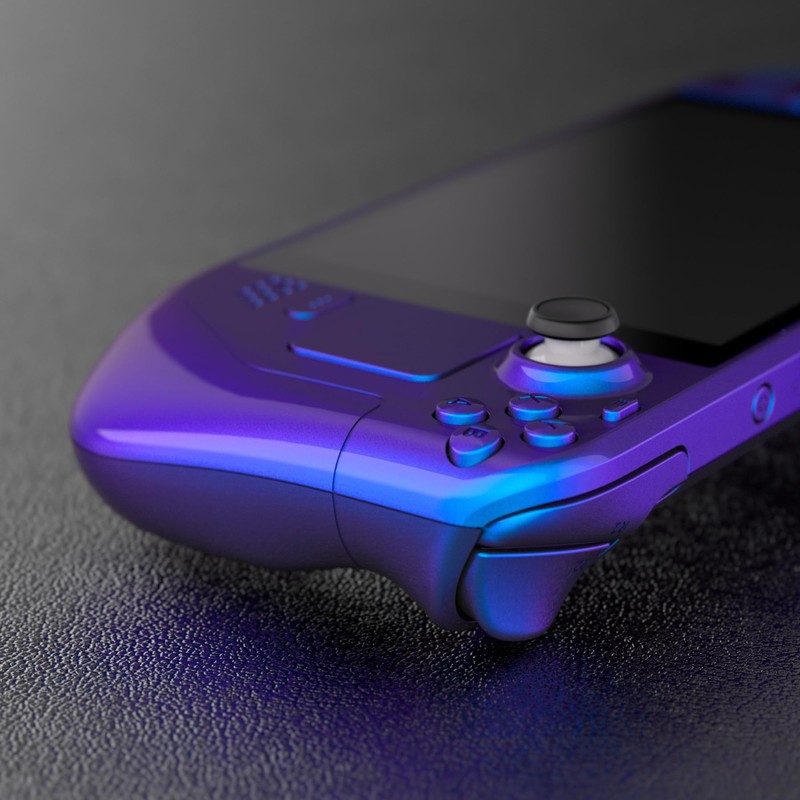 eXtremeRate Chameleon Purple Blue Faceplate Back Plate Shell for Steam