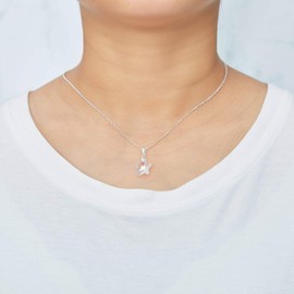 Philip Jones Sterling Silver Aurora Borealis Star Set Created with Zircondia® Crystals