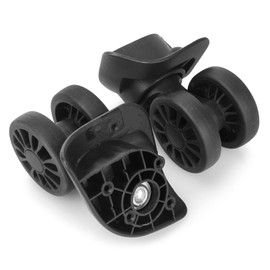 Domiella 2pcs Luggage Replacement Wheels, Suitcase Swivel Repair Caster Wheels, 360 Degree Rubber Spinner Suitcase Trolley Wheel Kit for Travel, A208
