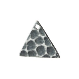 Yummy Treasures 1 Hole Sterling Silver Ox Hammered Triangle Charms Drops 13mm (10) mtl147W