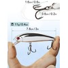 Avlcoaky Minnow Lure Set Reflective Electroplated Jerkbait, 2pcs 3/8oz Mirror