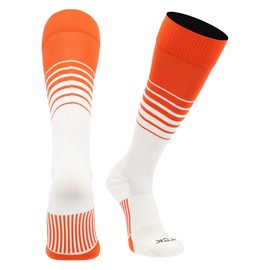 TCK Sports Elite Breaker Soccer Socks (Orange/White, Small) - Orange/White,Small