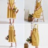 TOPTIE Cotton Linen Apron Cross Back Work Apron, Kitchen Apron,