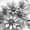 1938cm 3D Colorful Flower Mesh Embroidered Rhinestone Lace Beaded Applique