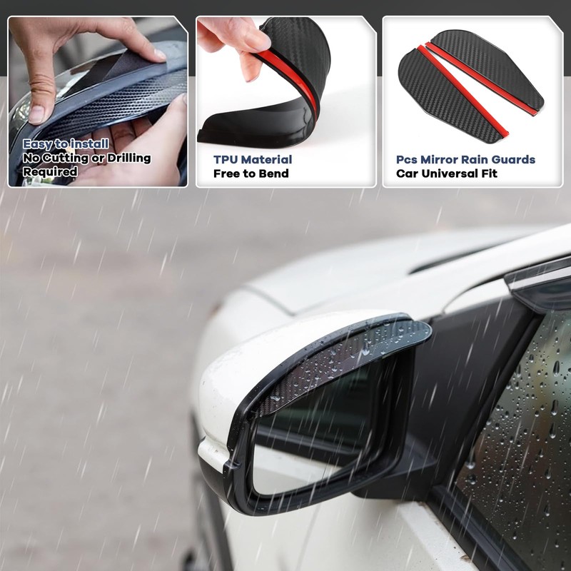 in Channel Auto Rain Guards Fit for 2011-2016 Impreza Hatchback,