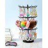 MyGift 3 Tier Classic Matte Black Metal Jewelry Tree with