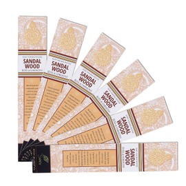 SVATV Hand Dipped Ancient Method Sandalwood Incense Stick with Pack of 12 Incense for Meditation, Yoga, Spiritual, Aromatherapy Energy Cleansing & Calm Down The Mind - 15g x 12 Incense | 180g | 6.35oz