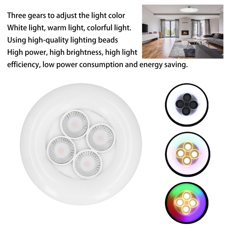 LED 4‑Hole LED Spot Light 3‑Gear Adjustable Spotlight for Garage