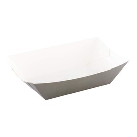 Restaurantware Restaurantware Bio Tek 1 Pound Food Boats 50 Disposable Paper Food Trays - Heavy-Duty Greaseproof Gray Paper Food Boats For Snacks Appetizers Or Treats Use At Parties Or Carnivals