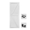 S&Z TOPHAND® 30in x 84in MDF White Barn Door, 21-60in