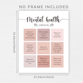 Mental Health Poster, Psychology Therapy Office Decor, Counseling Office Must Haves, School Counselor Supplies, Inspirational Positive Poster, Psychology Gift, 11x14 Inch Unframed