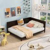 Eafurn Full Size Daybed, Wooden Daybed Sofa Bed Frame with