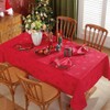 MATIRUG Rectangle Christmas Tablecloth 60x102 Inch,Waterproof Wrinkle Free Red Snowflake