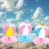 12pcs Pink Beach Ball Party Honeycomb Centerpieces for Girls Summer