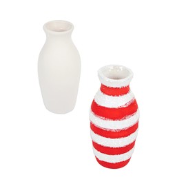 Colorations Decorative Ceramic Vases, Set of 12, Small, Unfinished, Coated Inside, Gift, DIY, Ready to Decorate, Arts & Crafts, Craft Project, Nature, Flowers, Herb Garden, Ages 5 & Up