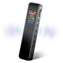 (Maximum Recording 148 h & 30 g Ultralight) Voice Recorder, Small, IC Recorder, Long Time Recording, 32 GB Large Capacity, One Button Recording, LCD Screen, 1536 Kbps, 20H Continuous Use, 48H