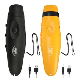 ZHT Silbatos Electrónicos para Árbitros con Carga USB, Silbato de Emergencia de 3 Tonos y Alto Volumen para Entrenadores y Maestros, Silbatos de Seguridad al Aire Libre con Cordón - Paquete de 2 Color