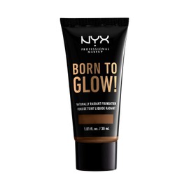 NYX PROFESSIONAL MAKEUP Born To Glow Naturally Radiant Foundation, Medium Coverage - Cocoa