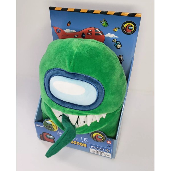 Toikido Among Us "Impostor" Plush Green w/ Bendable Tongue 10"