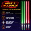 Chop Sabers Light Up LightSaber Chopsticks Set, 2 Pairs, Red
