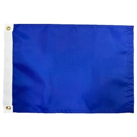 FLAGPARK Solid Blue Flag 12x18 Inch, Outdoor all Blue Flag, Heavy Duty Blue Flags, with Brass Grommets