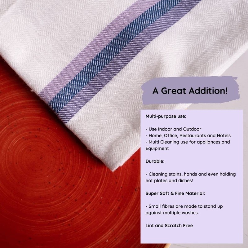 Pagnanno Tea Towels, Soft and Absorbent – Multi Pack of