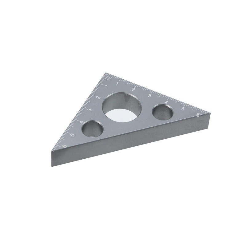 T Tulead 45 Degree Aluminum Alloy Ruler Triangle Woodworking Square