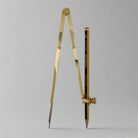 Chartwright Brass Pencil Compass, 8", with 2B Pencil