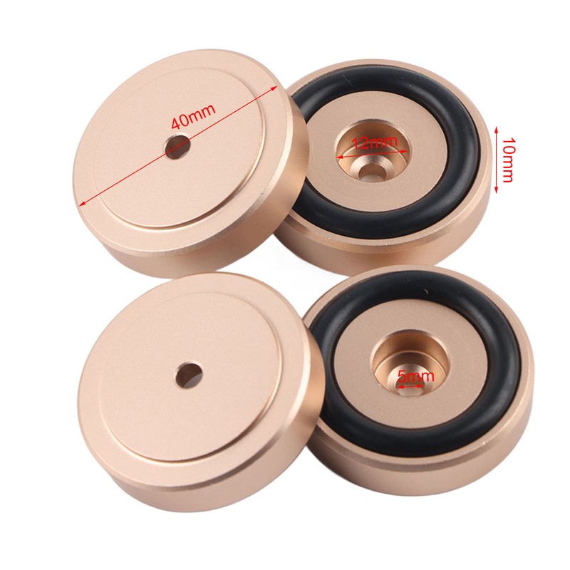 4PCS 40*10mm Aluminium Alloy Amplifier Pad Anodizing Sand Blasting Amplifier