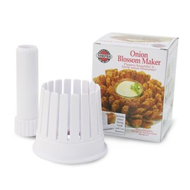 American Deals Corporation NORPRO Onion Blossom Maker NP514 White (Approx.) Height 3.7 x Maximum Diameter 4.3 inches (9.3 x 10.9 cm), Core Length 5.3 inches (13.4 cm)