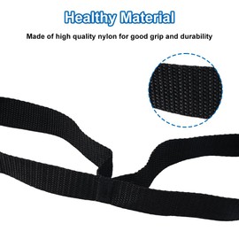 Yoga Stretching Strap, 196 x 2.5 cm Stretch Band with 10 Loops, Yoga Stretch Strap, Adjustable Stretch Band, Stretching Band, Ideal for Rehabilitation, Fitness, Pilates, Physiotherapy (Black)