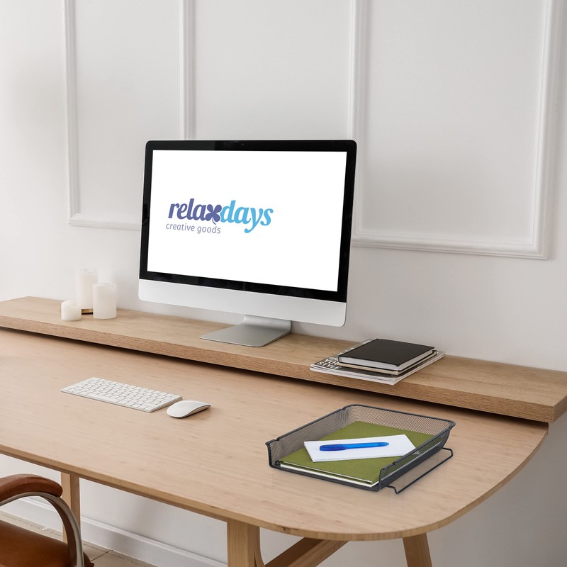 Relaxdays Document Tray, Stackable A4 Tray, Vertical, H x D: