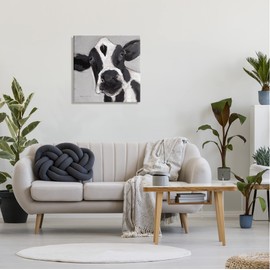 Stupell Industries Country Cow Farmhouse Portrait Canvas Wall Art, Design by Stephanie Workman Marrott