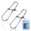 SINGMATOOLS 100 Pack Dual snap Lock Fish Sinker Clips snap