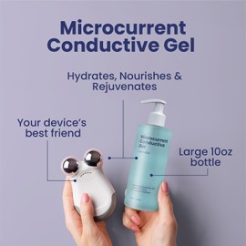 10oz Conductive Gel For Microcurrent Devices - Collagen Peptides & Hyaluronic Acid Boost Skin Radiance - Locks in Moisture for 24 Hours