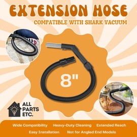 ALL PARTS ETC. Extension Hose Compatible with Shark Vacuum, Stretch Hoses for Vac, Stretchy Replacement Hose for Upright and Stick Vacuum Cleaner Models (Slinky Hose)