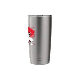 Albanian and South Korean Mix Heritage Flag Stainless Steel Insulated Tumbler