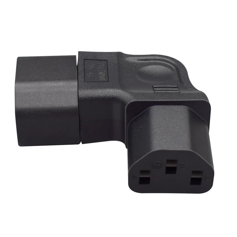 JORINDO IEC320 C14 to C13 AC Adapter，Right Angle Bend PDU