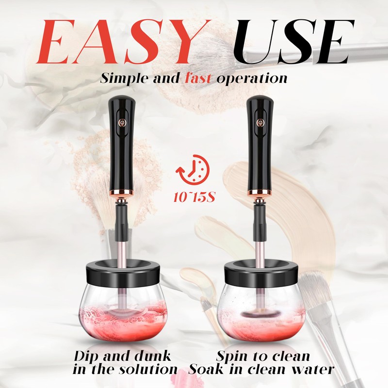 Shimsol Electric Makeup Brush Cleaner Dryer Machine, Automatic Brush Spinner