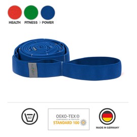 FLEXVIT Multi Fitness Band Power (Blue) - Fitness Bands for Effective Full Body Training, Physiotherapeutic Purposes and Skin Tightening, 3 Strengths, for Beginners and Professionals, Washable