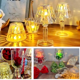 Ingrosso e Risparmio Bonboniere Lampe mit LED-Licht aus Plexiglas, für Konfekt, Licht, Gastgeschenk für Veranstaltung, Abschlussfeier, 18. Hochzeit, komplettes Design, wirtschaftlich (Set mit 6 Stück)
