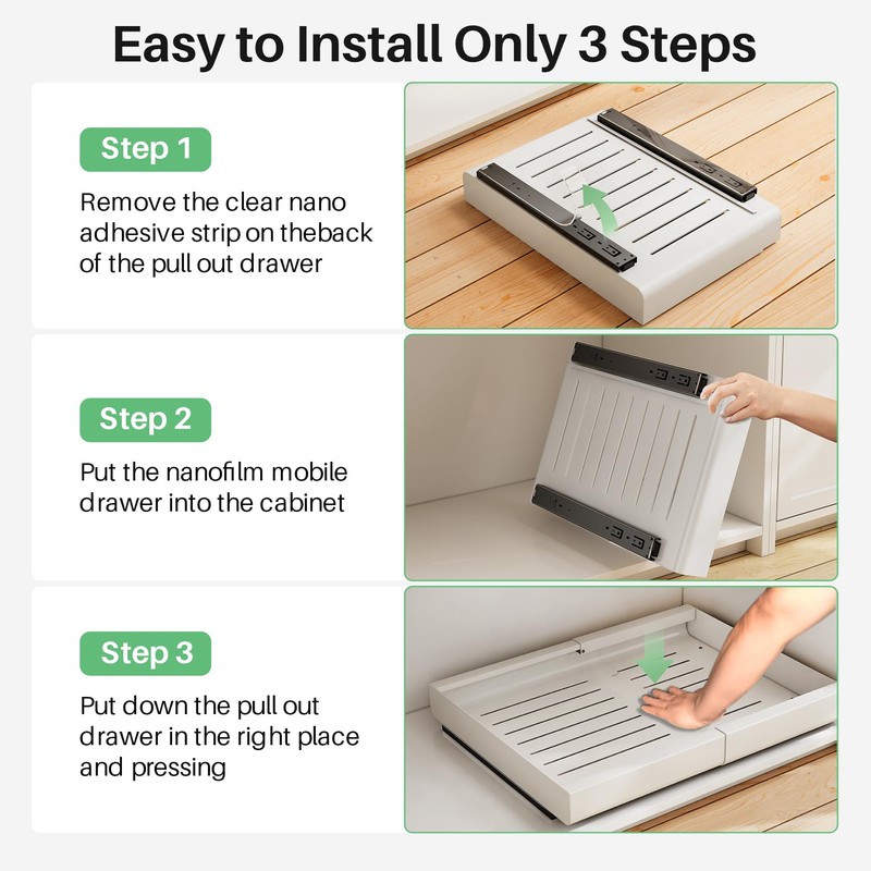 Kitstorack Pull out Cabinet Organizer, Expandable(12"-20") Heavy Duty Slide out
