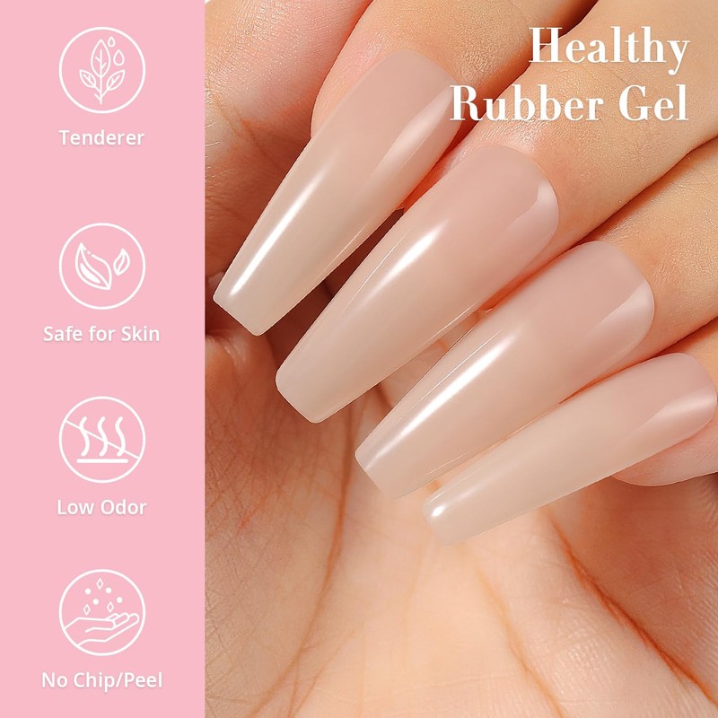 Nicedeco Hema Free Rubber Base Gel for Nails Cruelty Free