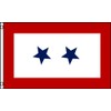 Blue Star Service Flag (2 Star) 3x5ft Poly