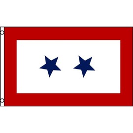 Blue Star Service Flag (2 Star) 3x5ft Poly