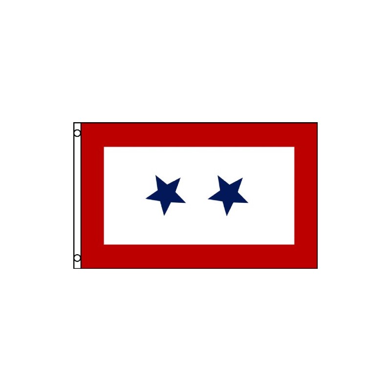 Blue Star Service Flag (2 Star) 3x5ft Poly