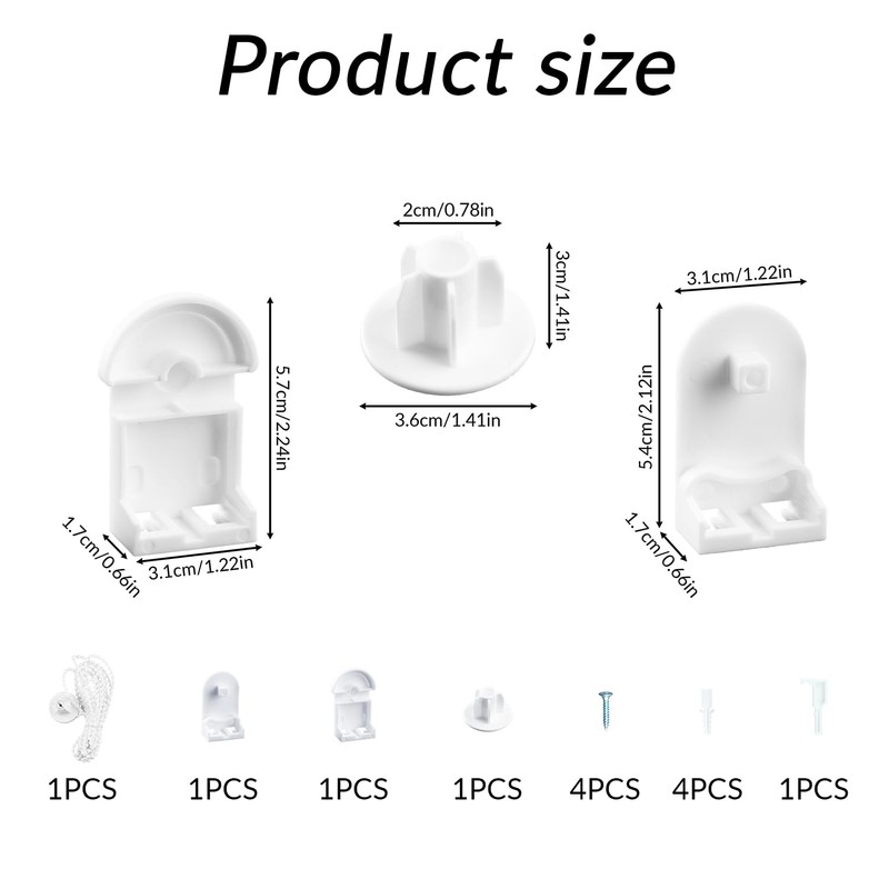 Tabanzhe Roller Blind Fittings-25mm Plastic Replacement Repair Kit for Curtain