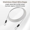 BaYiToo 9.84FT 3mm Stainless Steel Security Cable, Safety Cable Luggage
