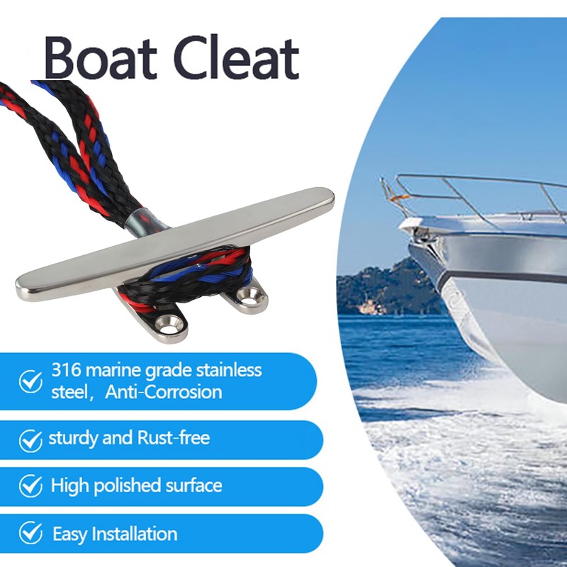 VEITHI 6 inch 316 Stainless Steel Dock Cleat Marine Boat