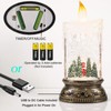 Lasumora Christmas Snow Globe Candle with Timer & Music, Snowy